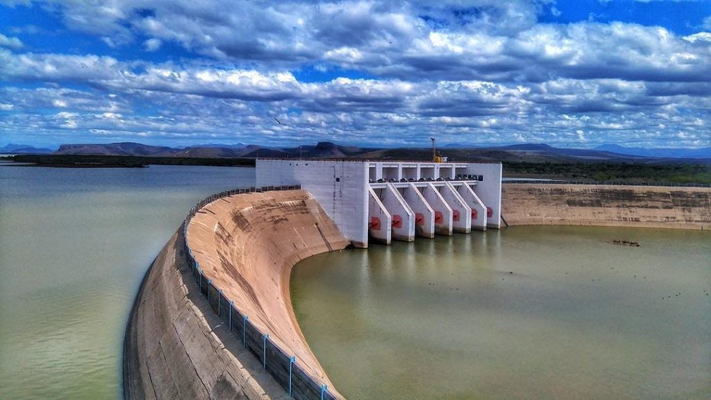 The second biggest dam in Mexico on Hidalgo (El Mahone) Lake